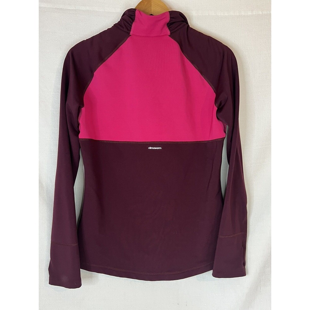 Adidas Climawarm Women's L Pink Athletic 1/4 Zip Long Sleeve Pullover Sweatshirt - Picture 5 of 7